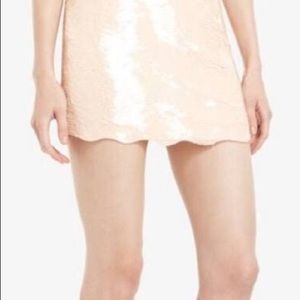 BCBGMAXAZRIA  Michaela pink sequined mini skirt